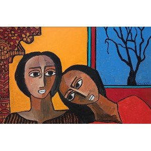 Anwar Maqsood, 24 x 36 Inch, Acrylic on Canvas, AC-AWM-132